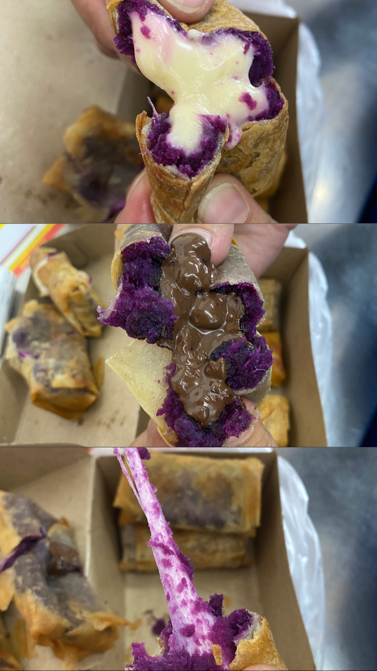 Lumpia Ubi Ungu Coklat Mozza Isi 4